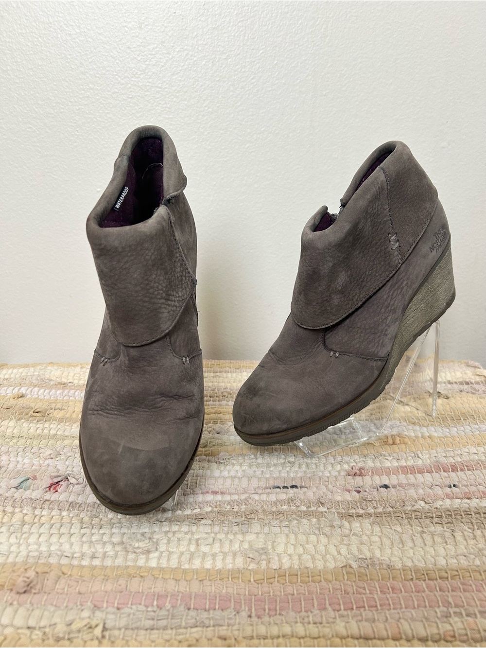 The North Face Gray Wedge Ankle Booties
